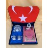 Hediyelik Logo Baskılı İkili 4 Parça Kuranı Kerimli  Fincan Setleri